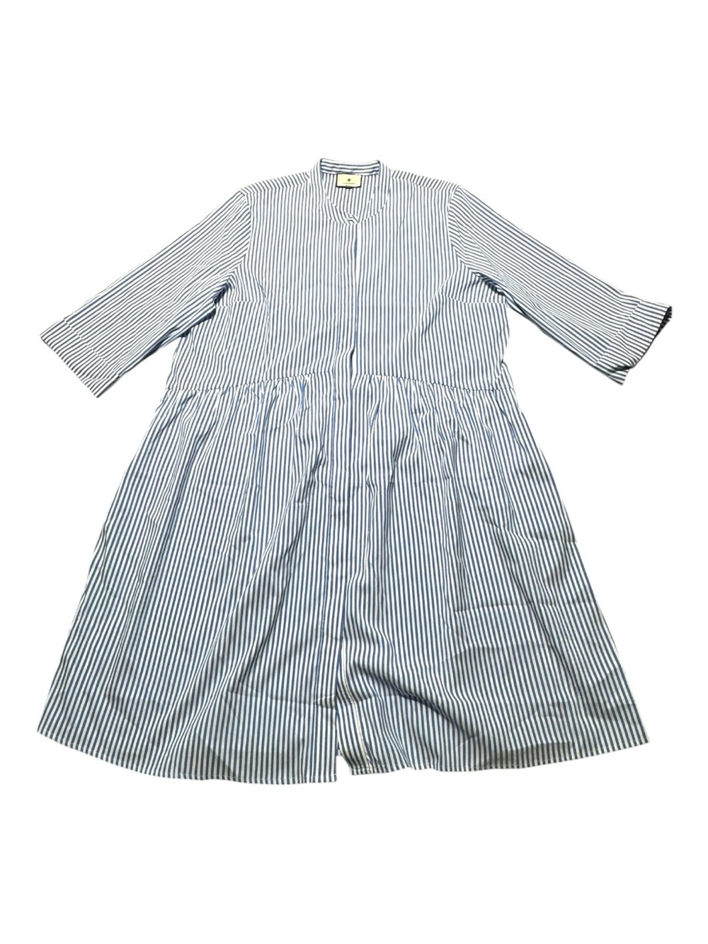 NWT Tuckernuck Women’s XXl Blue Stripe Royal Shirt Dress 3/4 Sleeves Preppy - Picture 6 of 8